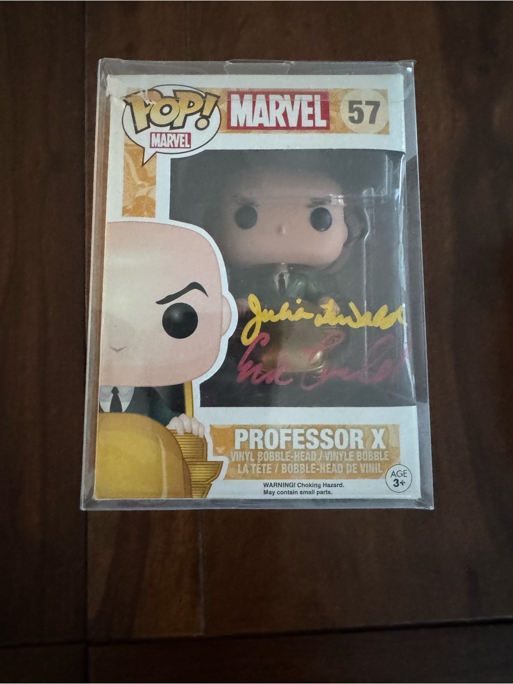Funko Pop Professor X #57 Signed Julia & Eric Lewald X-Men